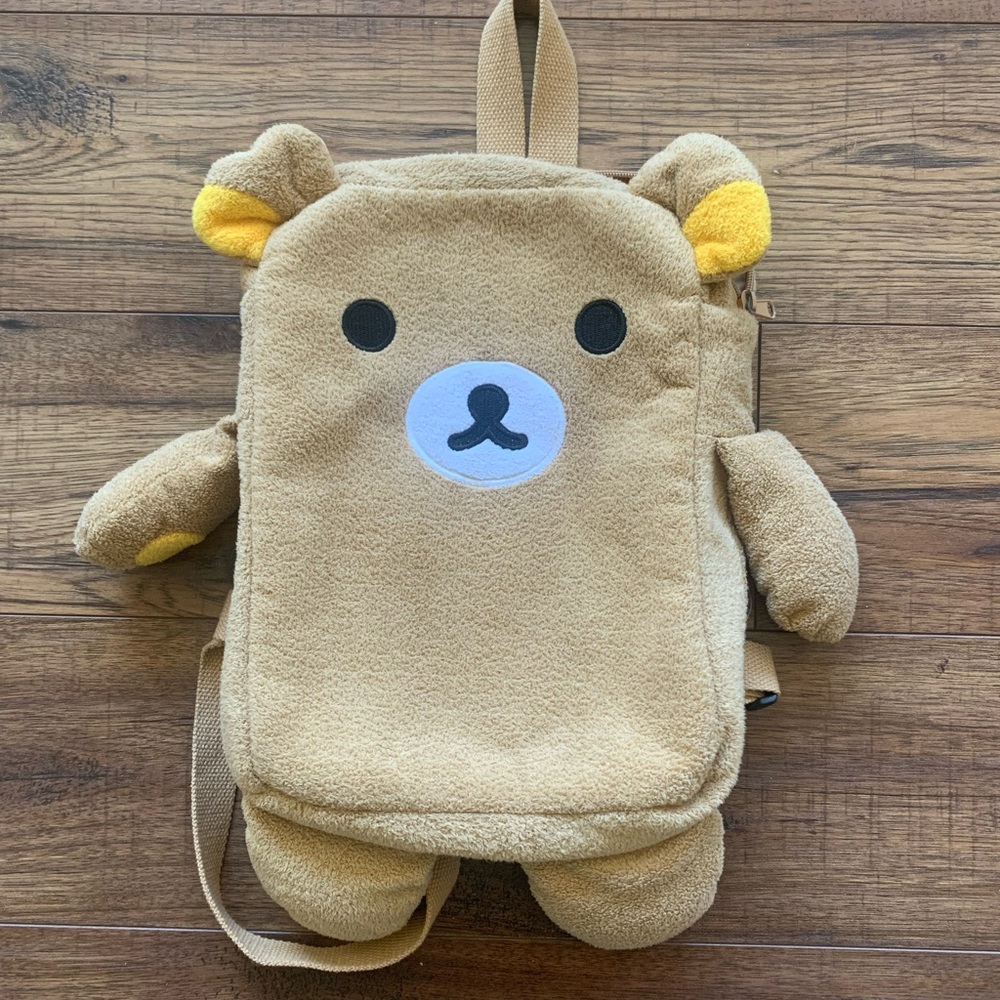 Rilakkuma Plush Bear Backpack for kids